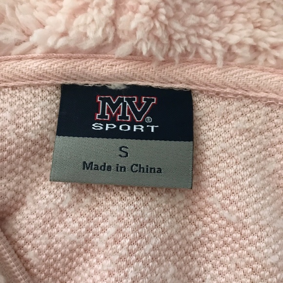 NWT MV SPORT PINK FLEECE HOODIE JACKET SIZE S - Picture 4 of 7
